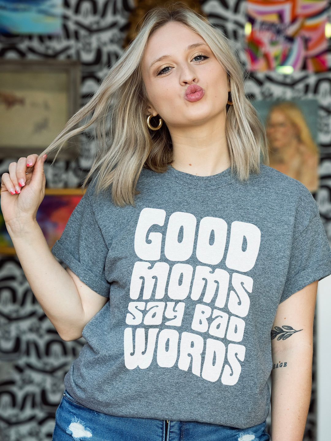 Good Moms Say Bad Words Unisex Tee