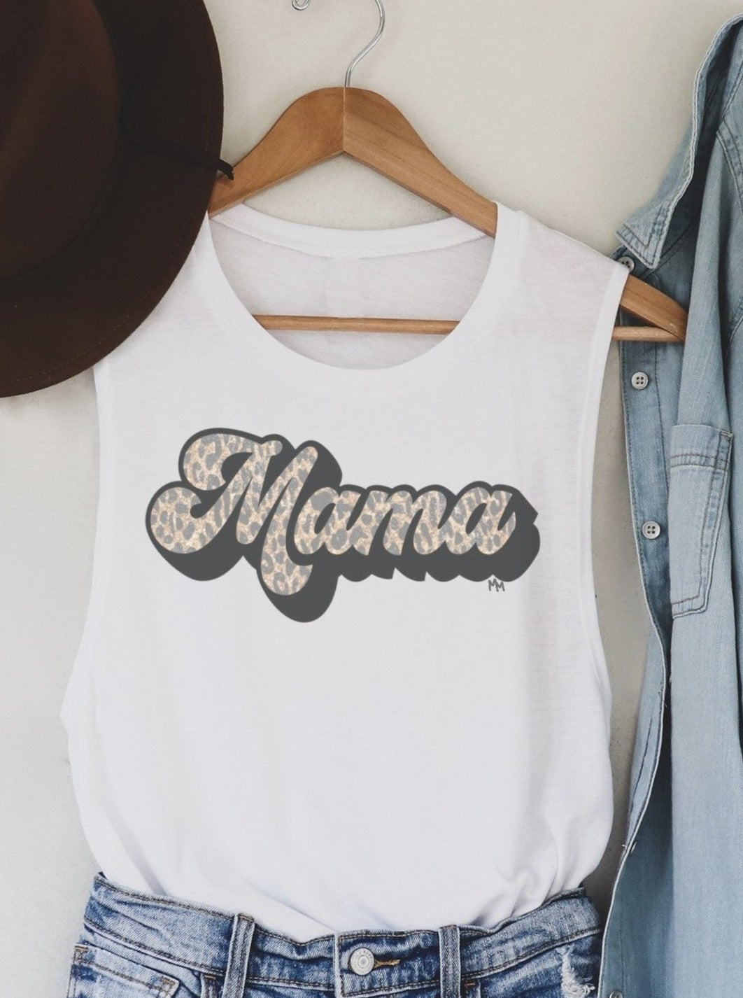 Mama Leopard Muscle Tank