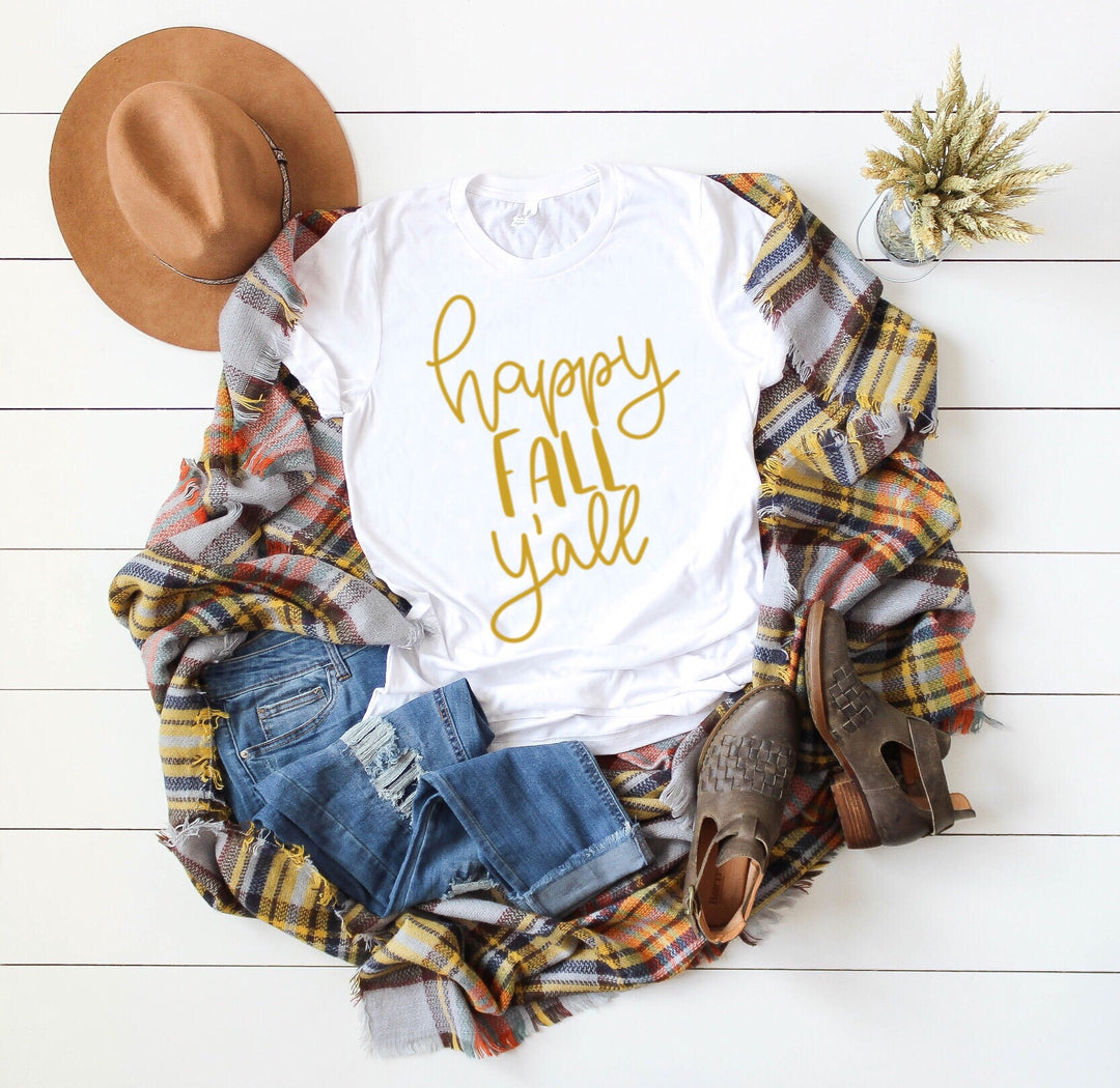 Happy Fall Y’all Unisex Tee - Mattie and Mase