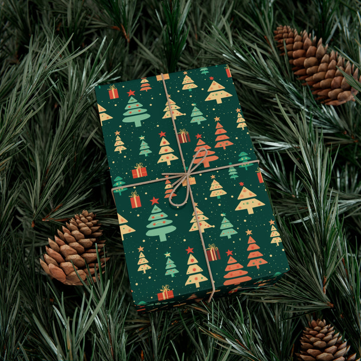 Retro Abstract Christmas Wrapping Paper