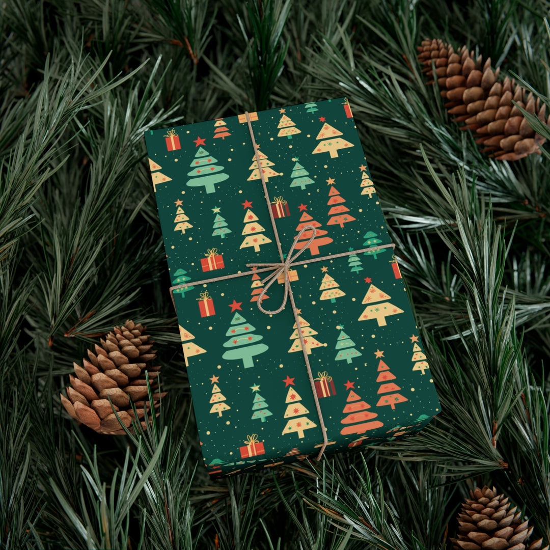 Retro Abstract Christmas Wrapping Paper