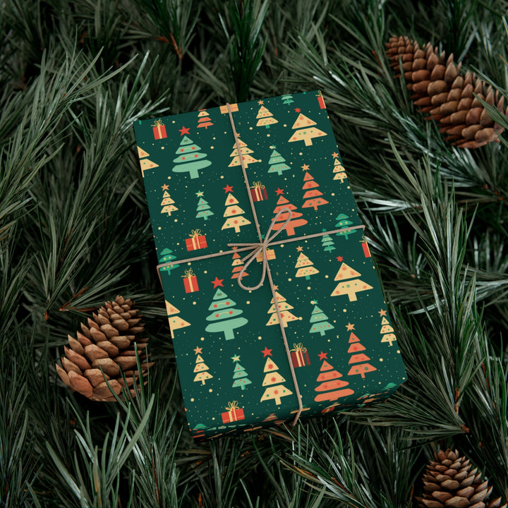 Retro Abstract Christmas Wrapping Paper