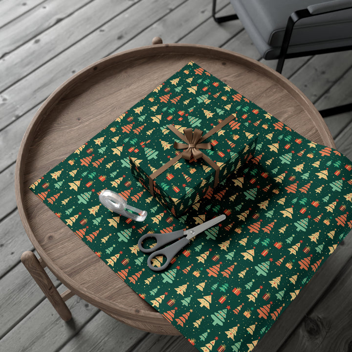 Retro Abstract Christmas Wrapping Paper
