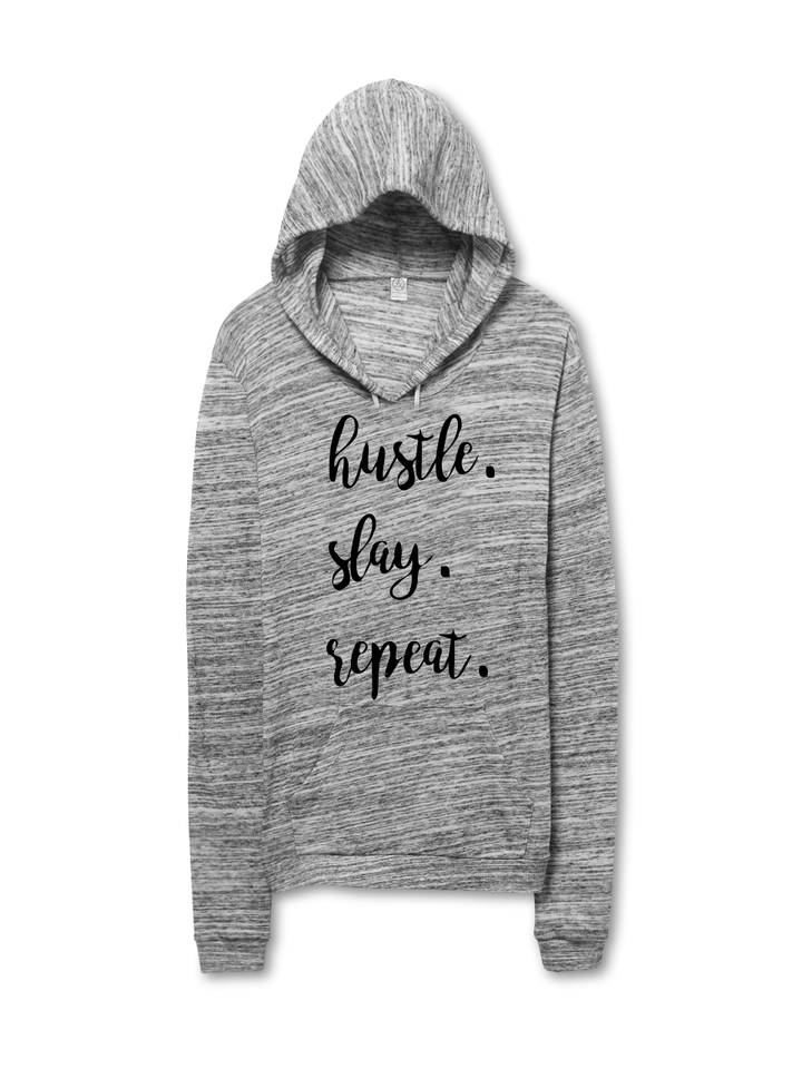 Hustle Slay Repeat Pullover Hoodie - Mattie and Mase