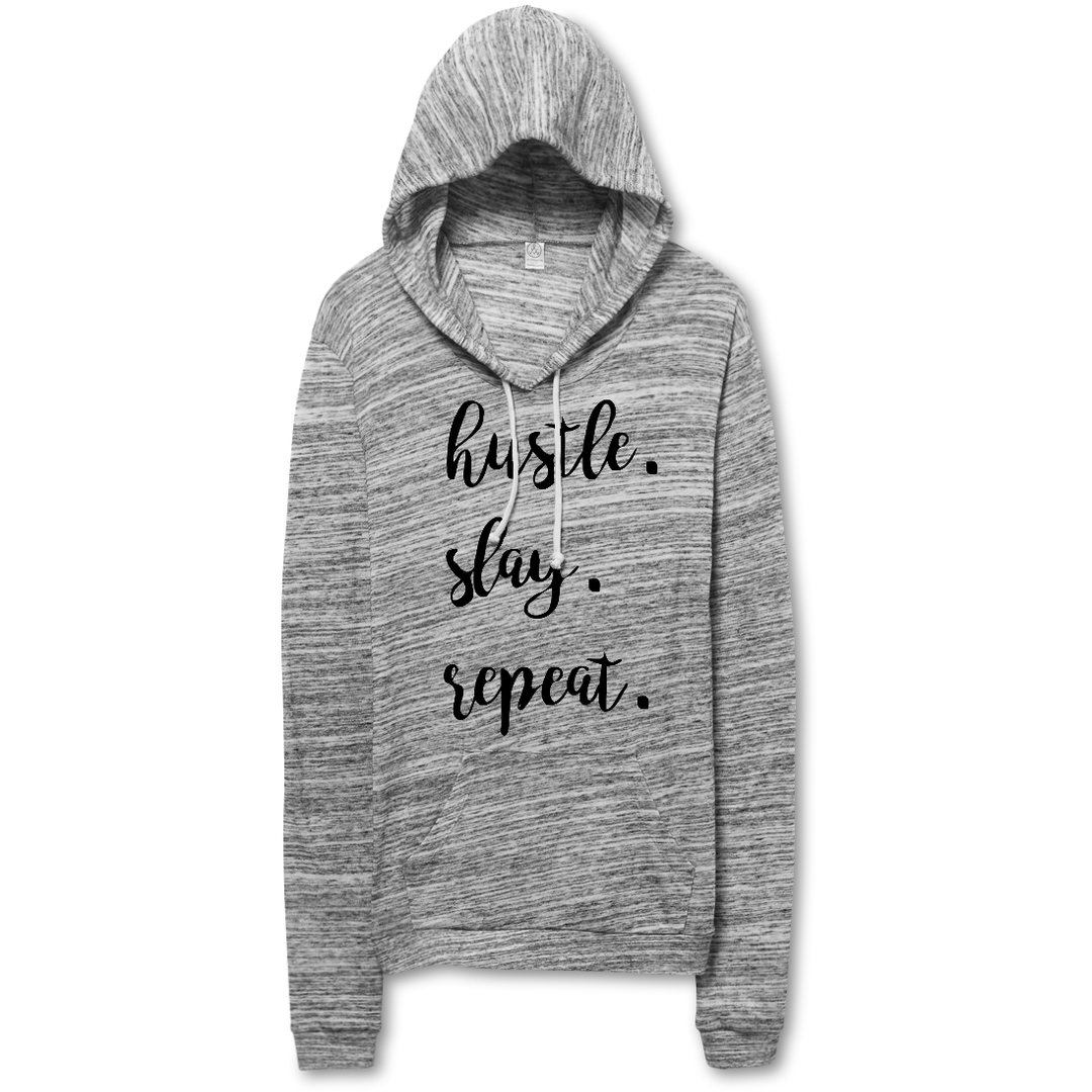 Hustle Slay Repeat Pullover Hoodie - Mattie and Mase