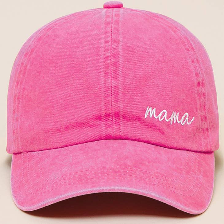 PREORDER: Mama Embroidered Baseball Cap in Assorted Colors