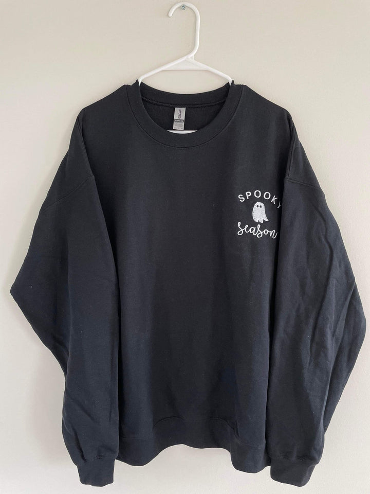 PREORDER: Spooky Season Embroidered Sweatshirt in Two Colors
