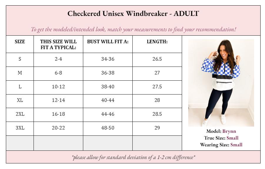 PREORDER: Cody Checkered Windbreaker in Adult Sizing