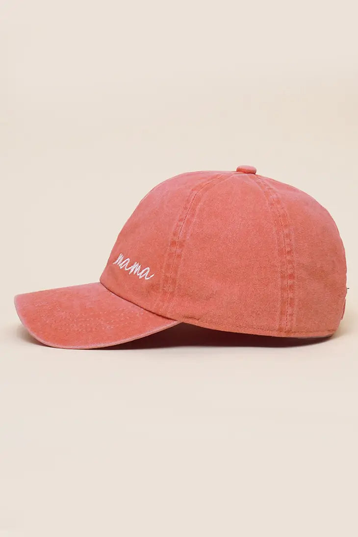 PREORDER: Mama Embroidered Baseball Cap in Assorted Colors