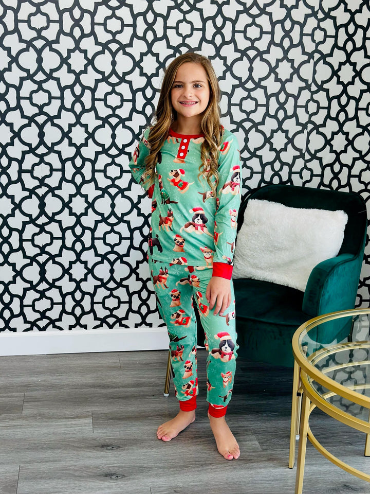 PREORDER: Matching Family Christmas Pajamas In Holiday Dog