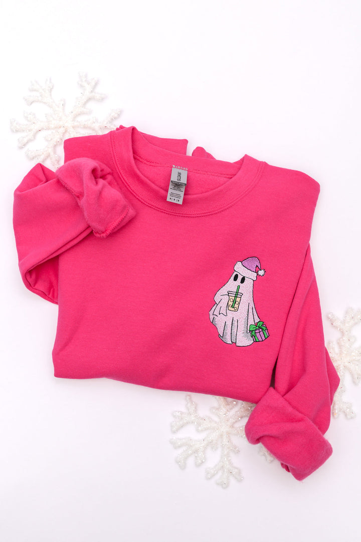 PREORDER: Bougie Santa Ghost Embroidered Sweatshirt
