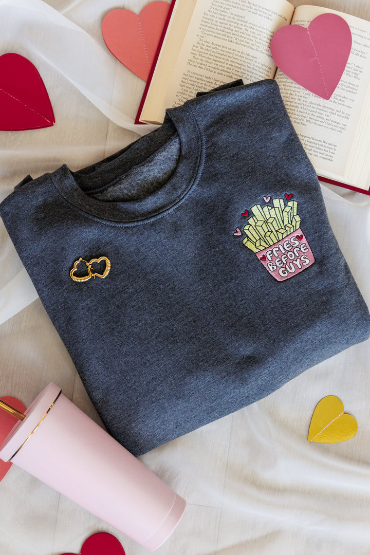 PREORDER: Fries Before Guys Embroidered Sweatshirt