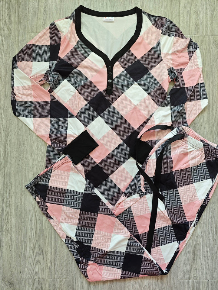 PREORDER: Long Sleeve Holiday Pajamas In Assorted Prints