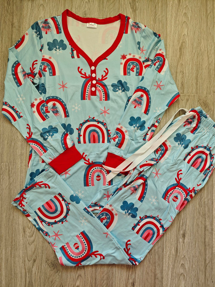 PREORDER: Long Sleeve Holiday Pajamas In Assorted Prints