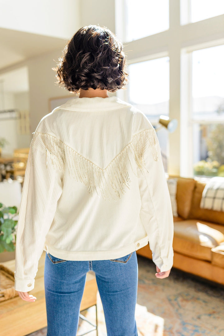 Loretta Rhinestone Fringe Jacket