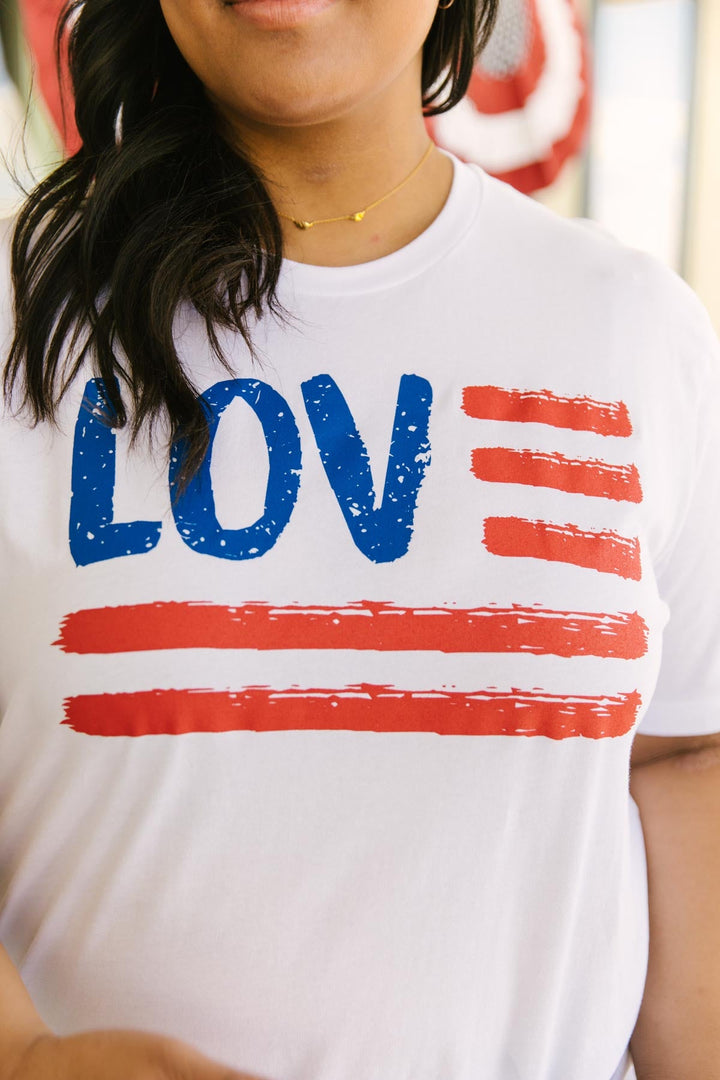 Love For The Flag Graphic Tee