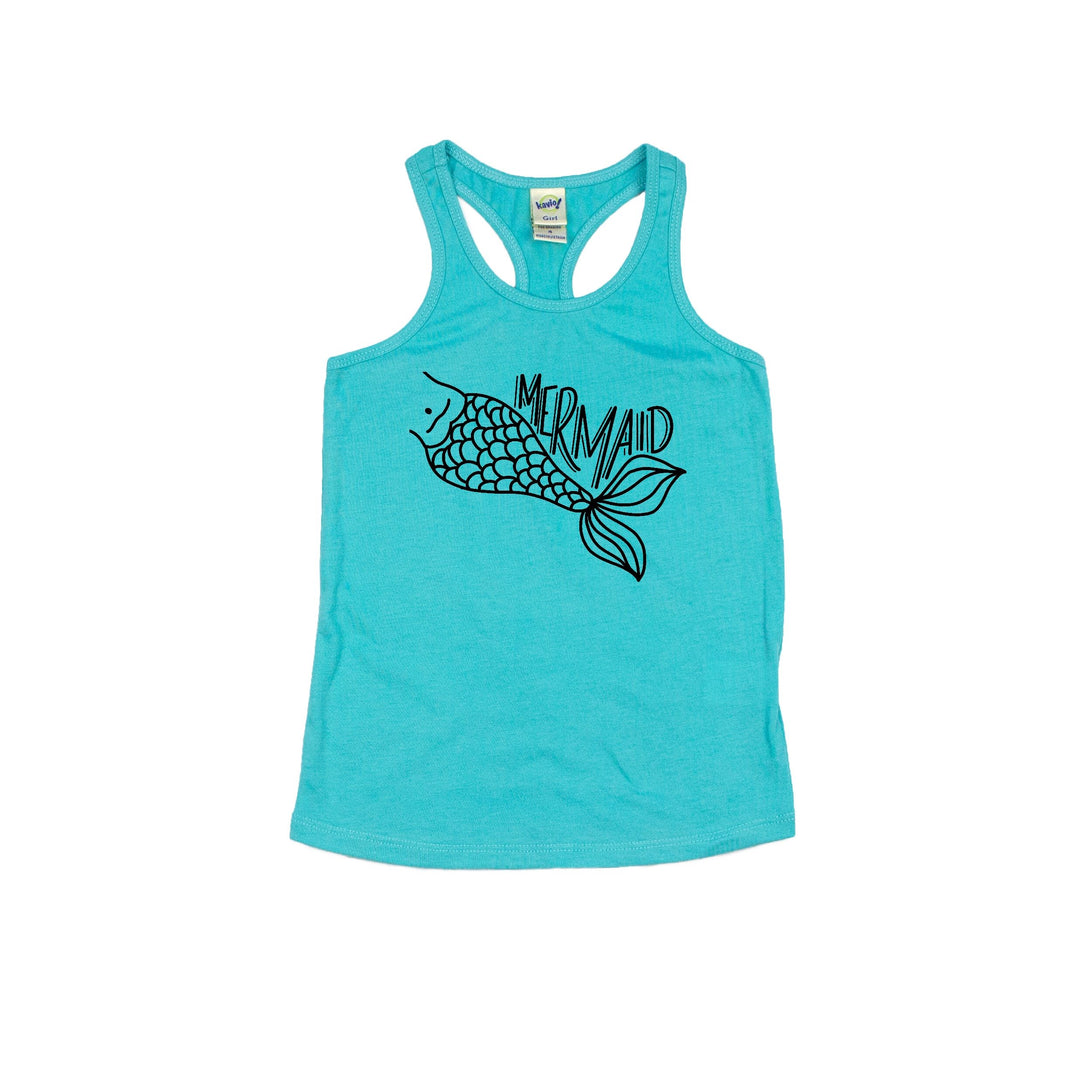 Mermaid Tail Racerback Kids Tank