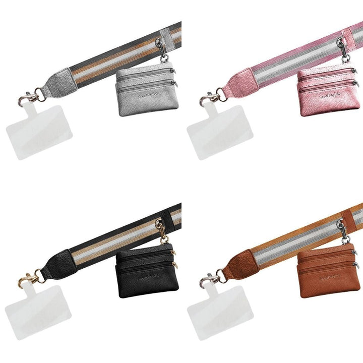 PREORDER: Clip & Go Strap With Pouch Stripe Collection In Assorted Colors