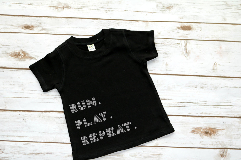 Run Play Repeat Tee - Mattie and Mase