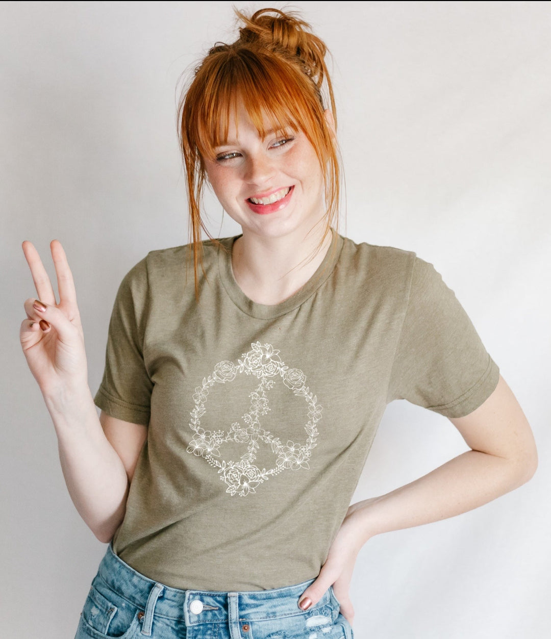 Floral Peace Sign Unisex Tee