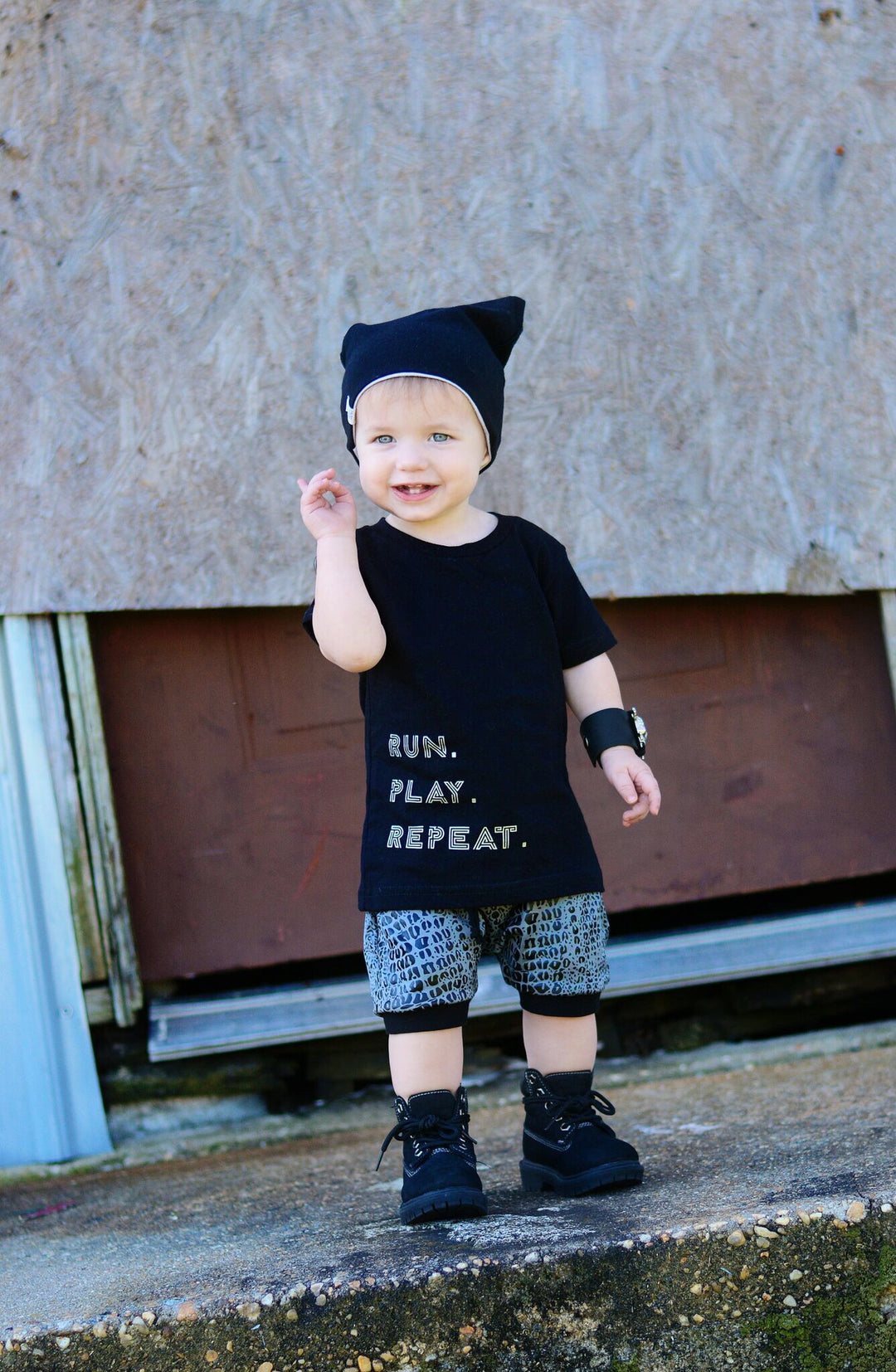 Run Play Repeat Tee - Mattie and Mase
