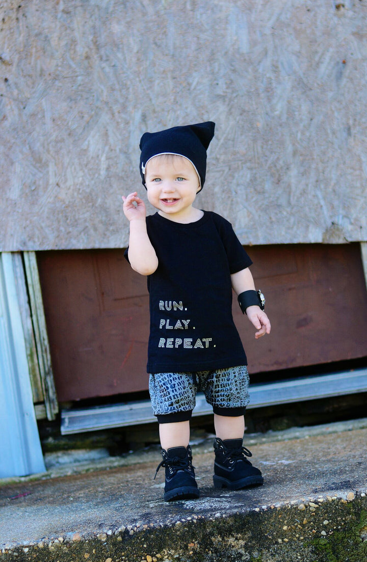 Run Play Repeat Tee - Mattie and Mase