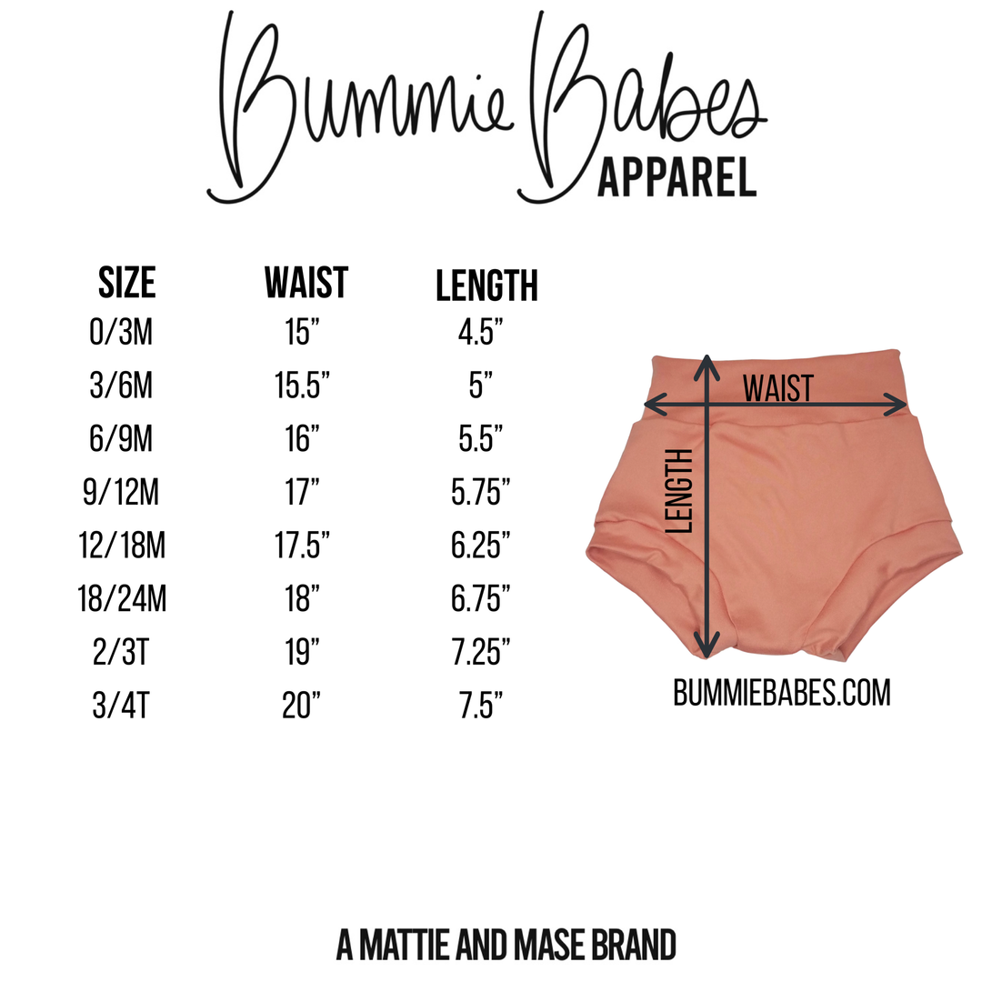 bummie babes size chart.